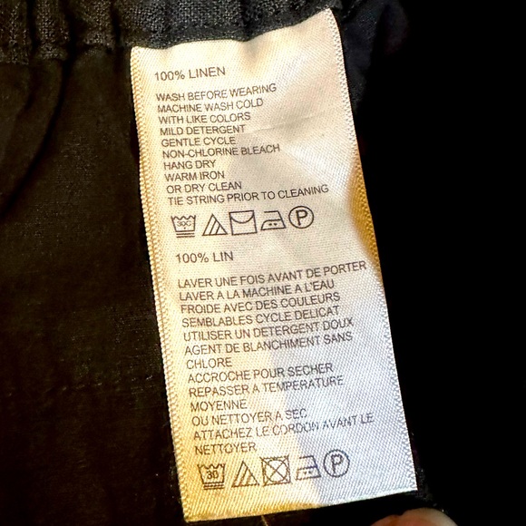 TOMMY BAHAMA WOMENS LINEN BLACK DRAWSTRING BUTTON ZIP POCKETS TWO PALM SHORTS L - Picture 7 of 8